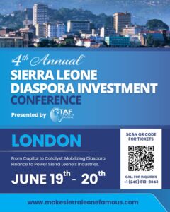 UK and EU Residents and Investors Invited to Register for Sierra Leone Diaspora Investment Conference 2026 in London
